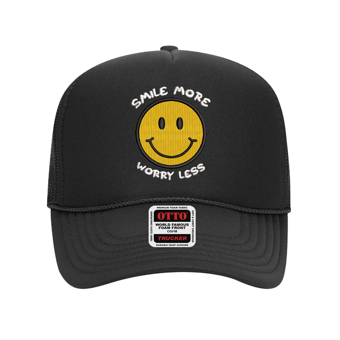 "SMILE MORE,WORRY LESS'' - TRUCKER HAT