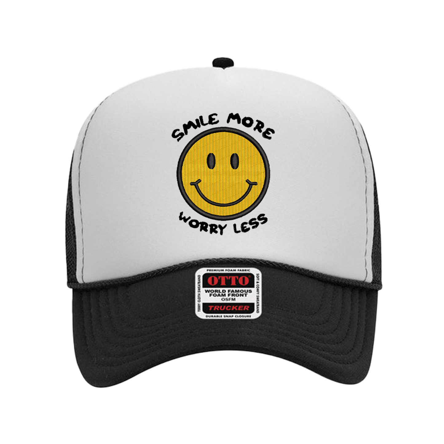 "SMILE MORE,WORRY LESS'' - TRUCKER HAT